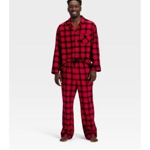 Wondershop Men's Flannel 2 Piece‎ Pajamas Buffalo Red Check Plaid Size XXL